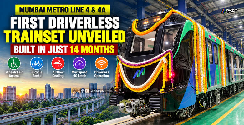 First Alstom Metropolis driverless metro trainset for Mumbai Metro Lines 4 and 4A unveiled at Sri City, Andhra Pradesh.