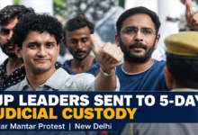 Jantar Mantar protest site in New Delhi following the detention of CJP activists Saurav Das and Ashutosh Ranka.