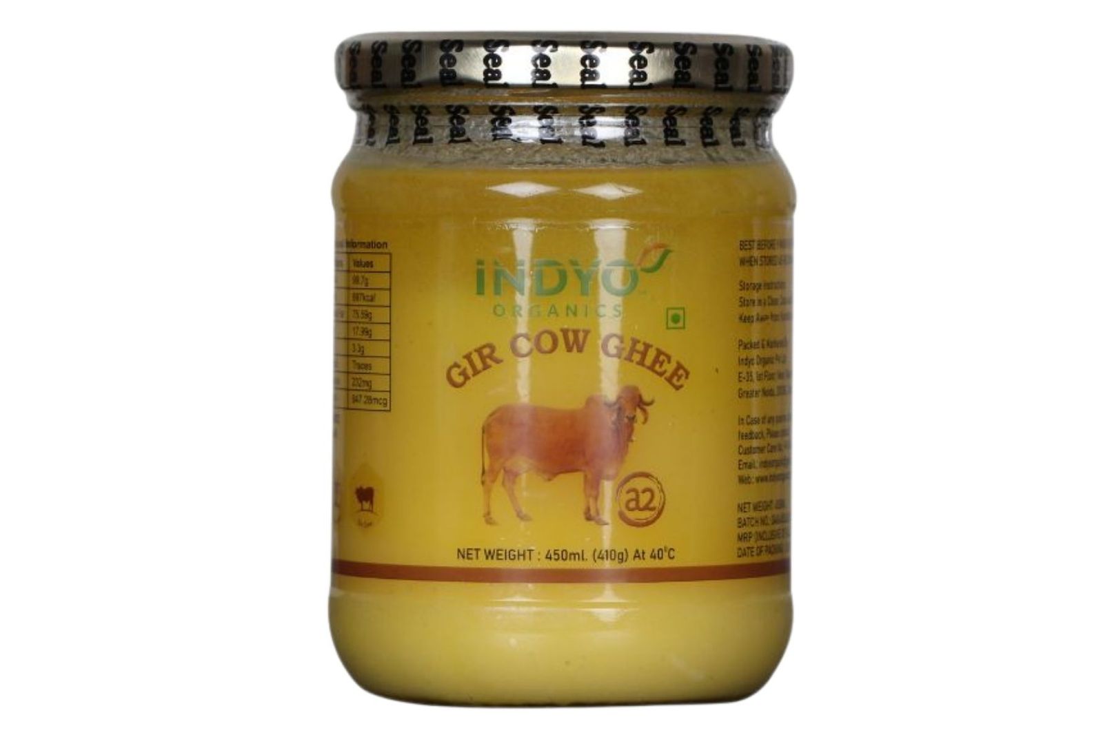 Indyo Organics Gir Cow Ghee (450ml)