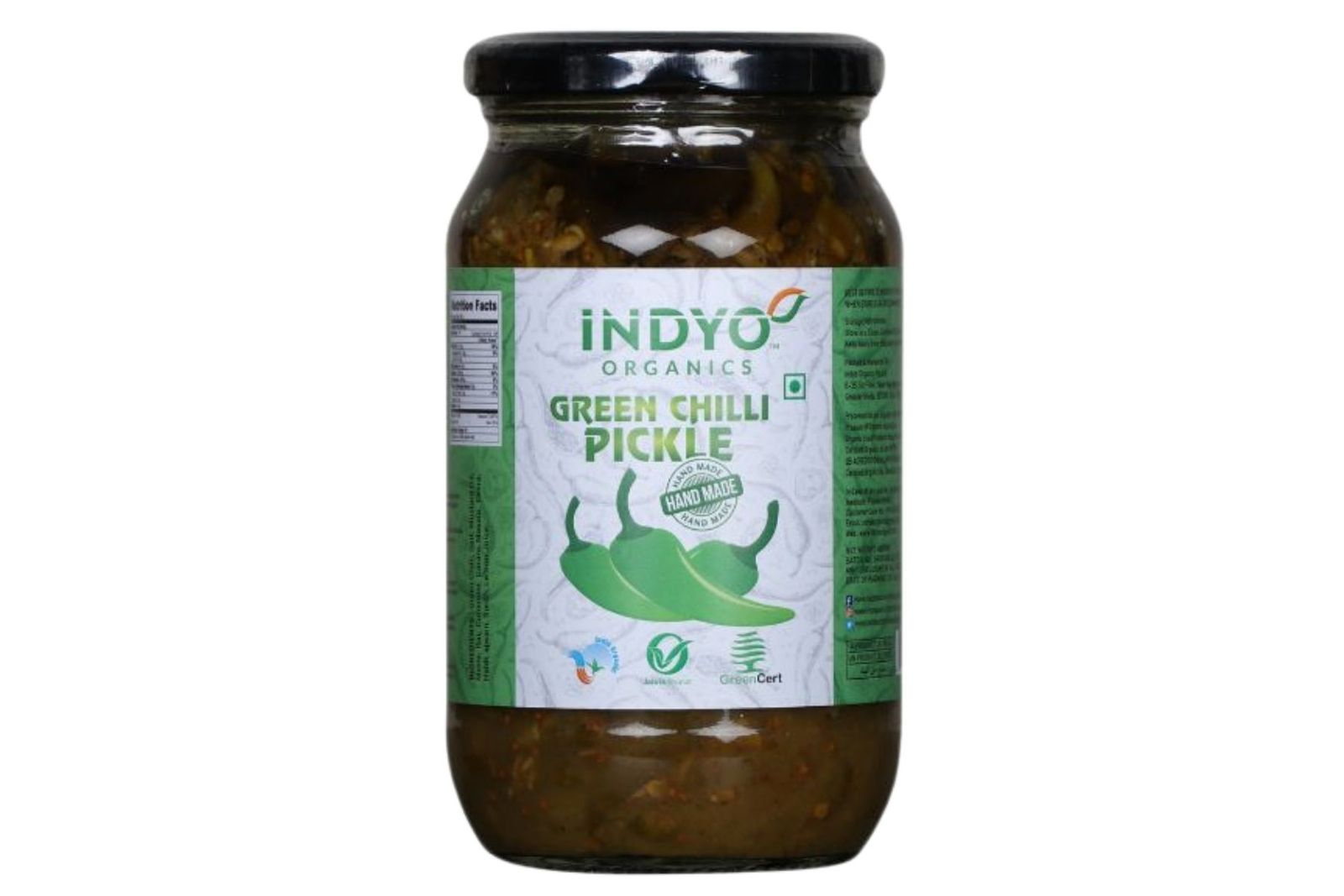 Indyo Organics Green Chilli Pickle