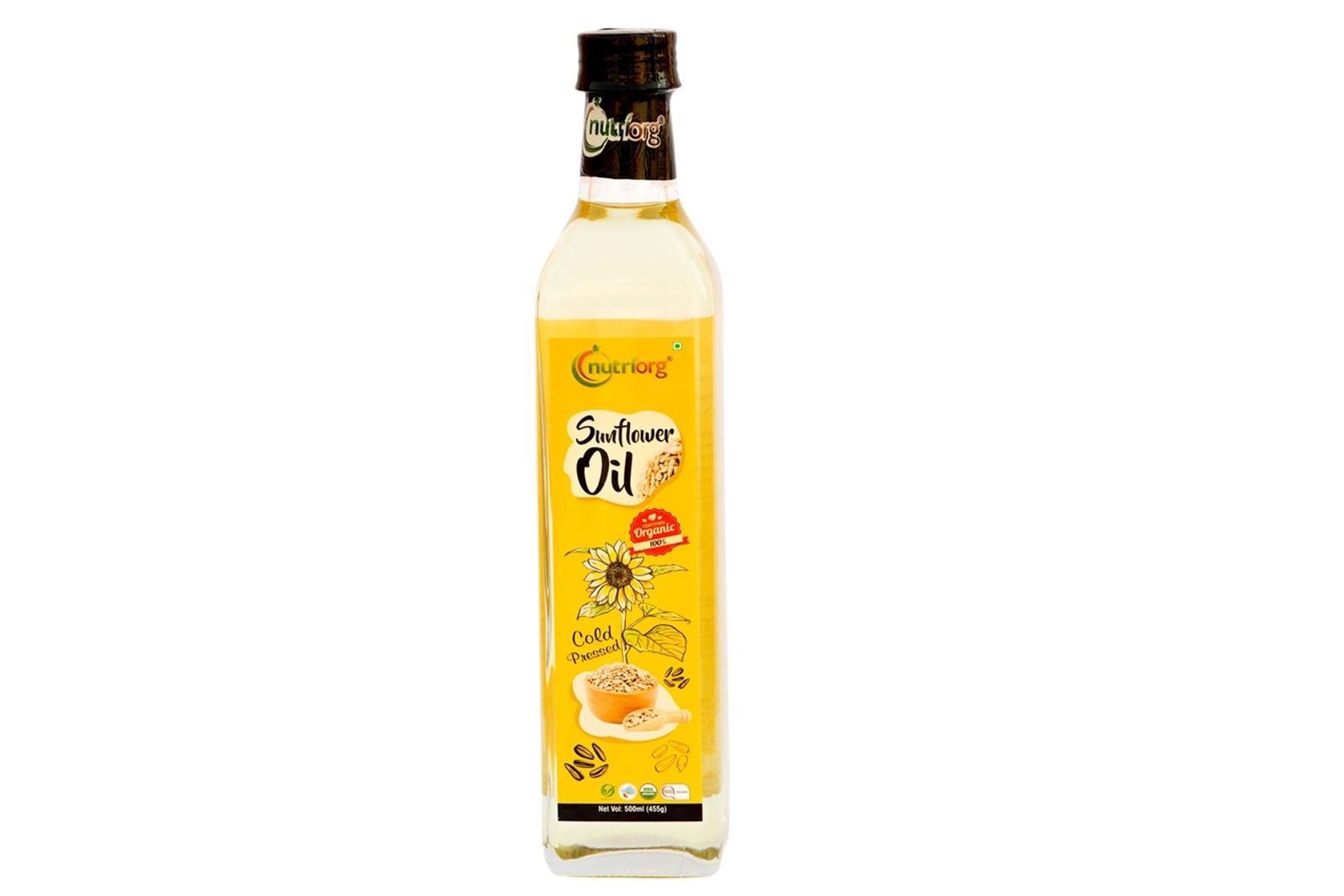 Nutriorg Organic Sunflower Oil Glass Bottle
