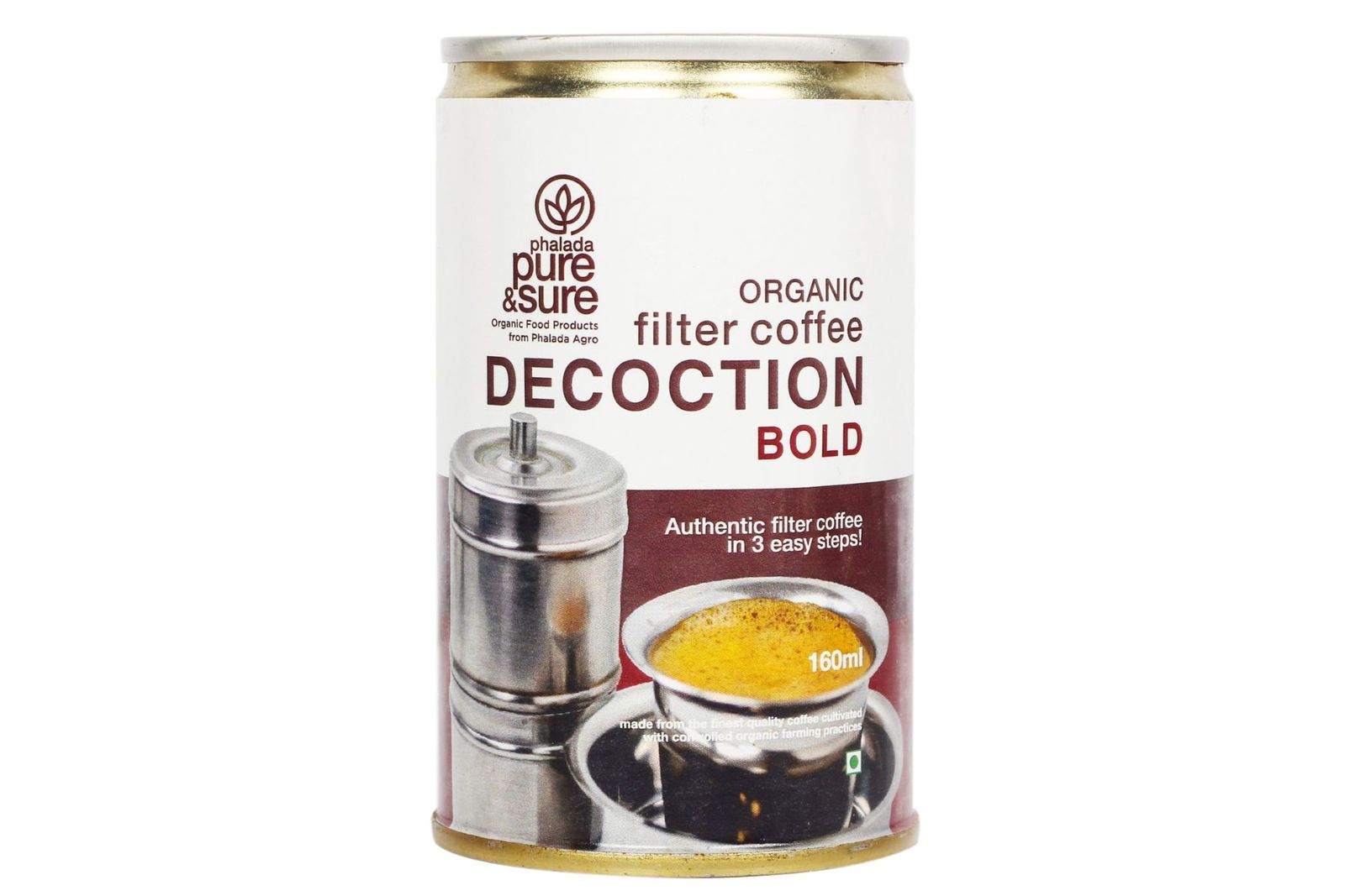 Pure & Sure Organic Filter Coffee Decoction Bold