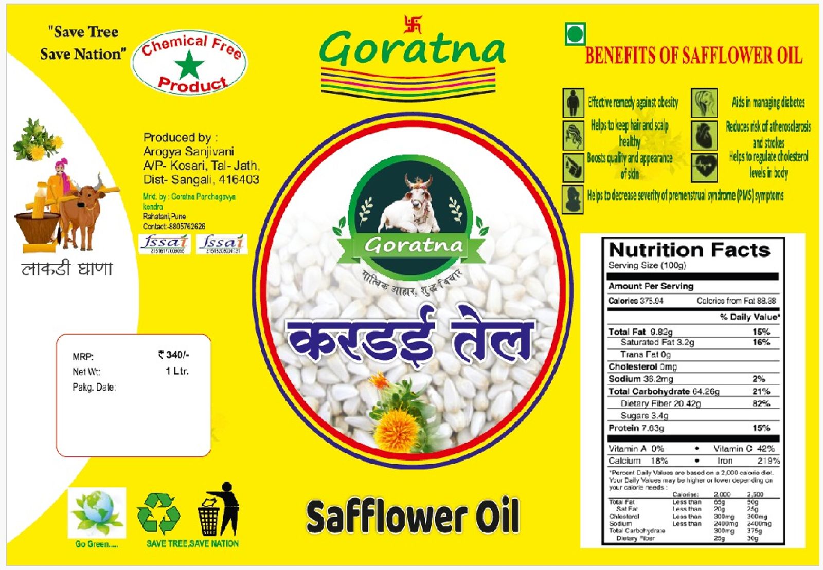 Goratna Safflower Oil