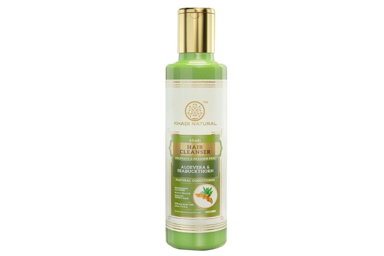 Khadi Natural Aloevera & Seabuckthorn Hair Cleanser- Sulphate & Paraben Free