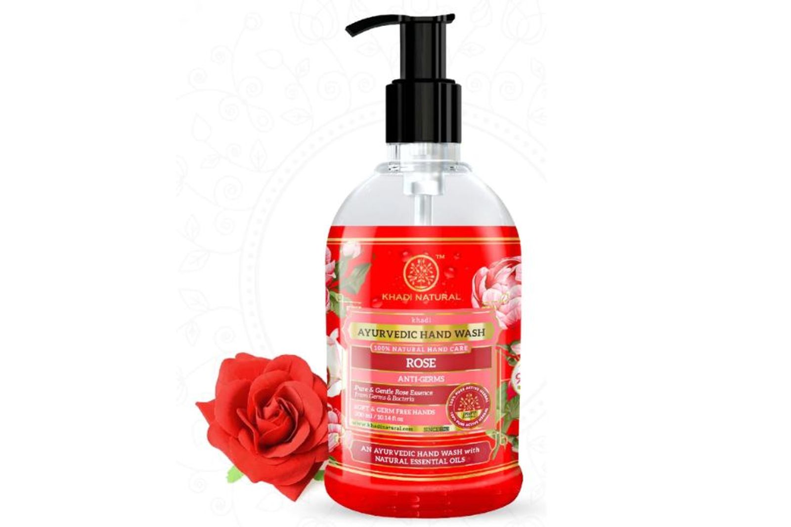 Khadi Natural Anti Germ Rose Handwash