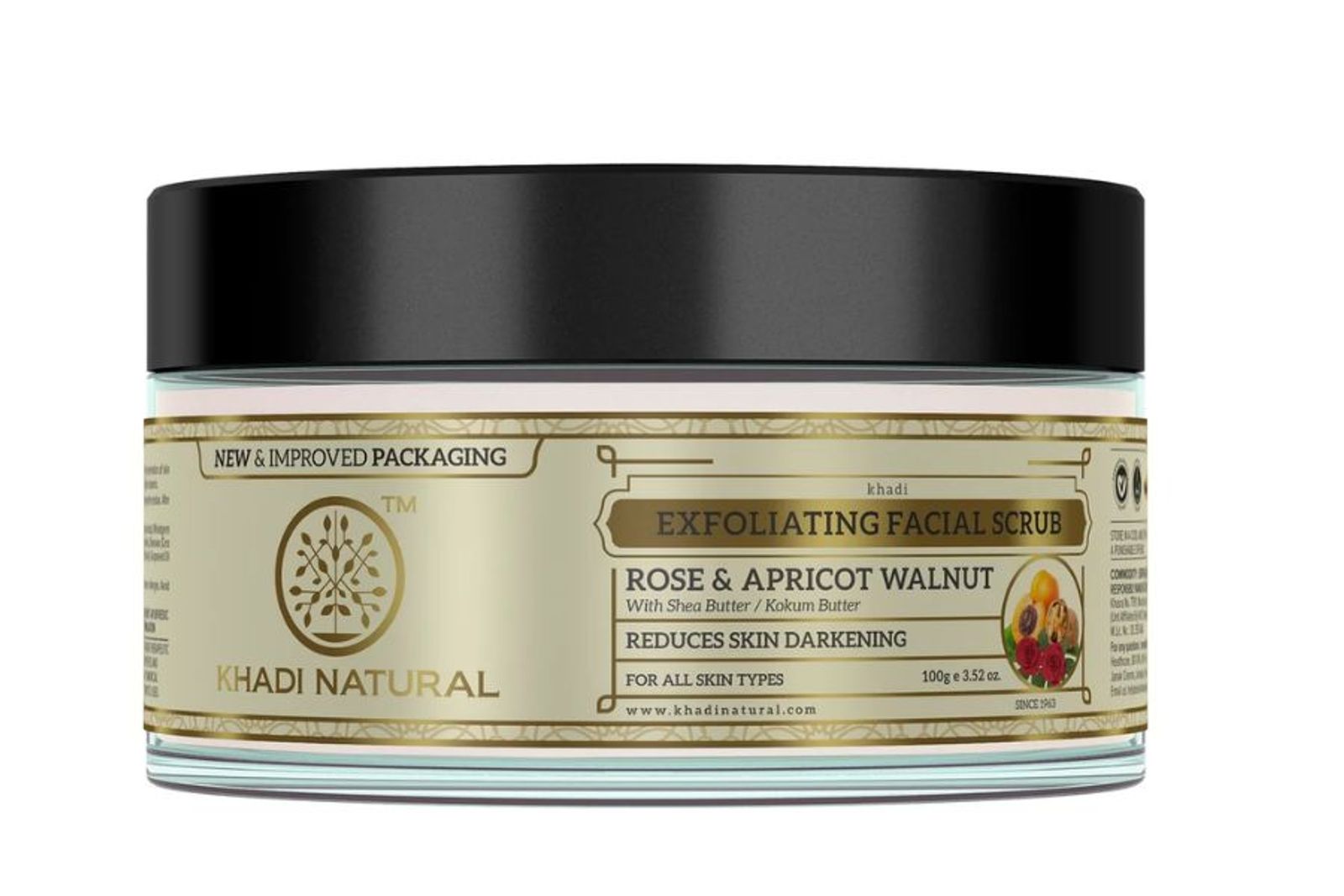 Khadi Natural Apricot & Walnut Cream Scrub With Rose