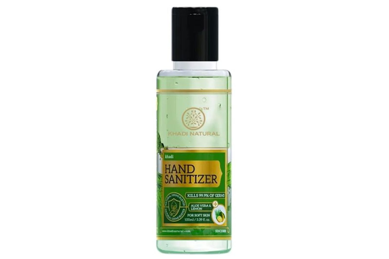 Khadi Natural Hand Sanitizer Aloe Vera & Lemon (70% Alcohol Gel)