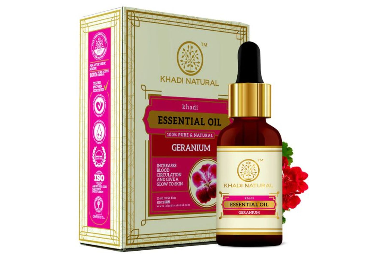 Khadi Natural Herbal Geranium Essential Oil