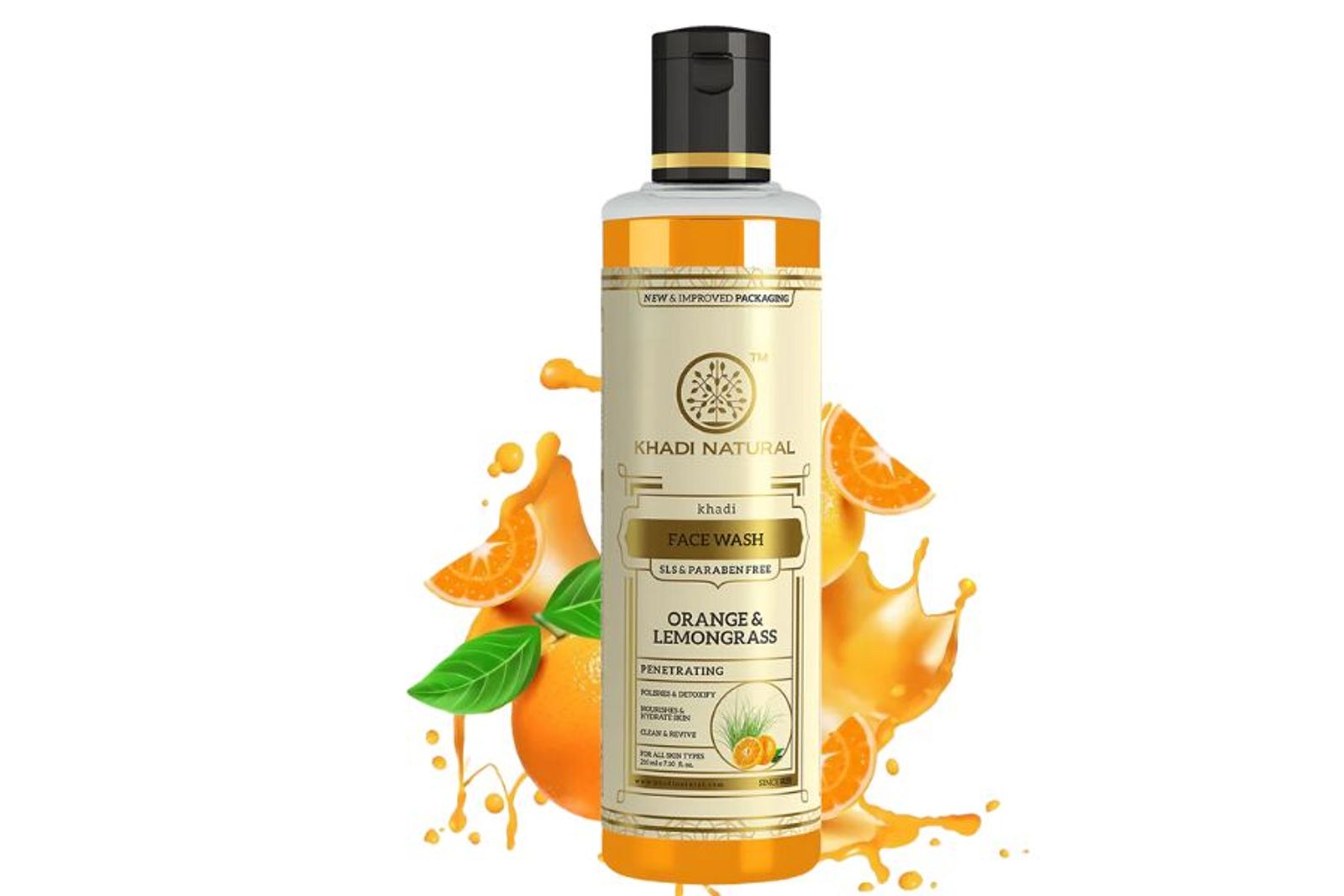 Khadi Natural Orange & Lemongrass Face Wash - Sls & Paraben Free