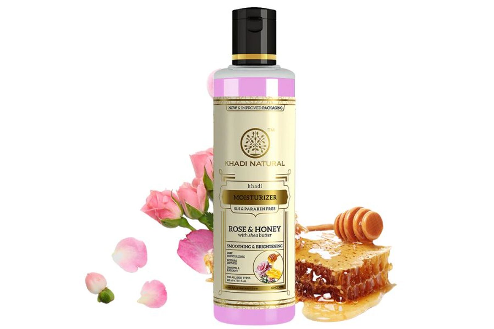 Khadi Natural Rose & Honey Moisturiser Sls & Paraben Free