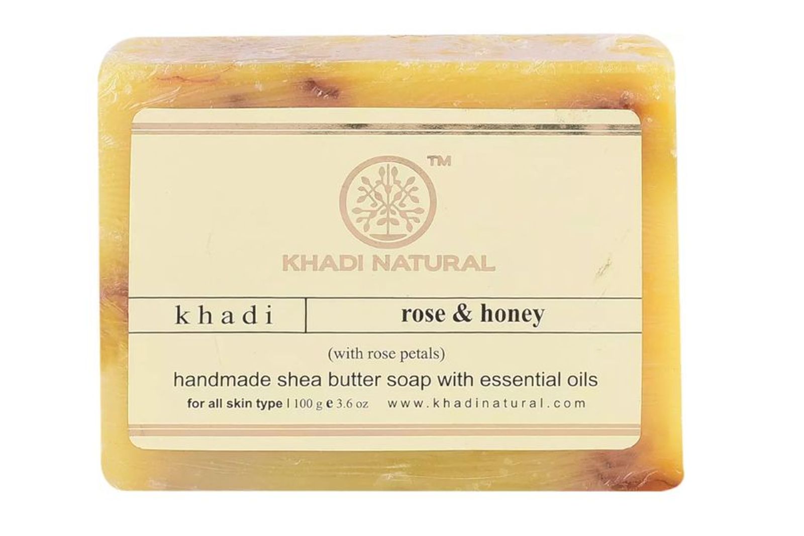 Khadi Natural Rose & Honey With Rose Petals Soap