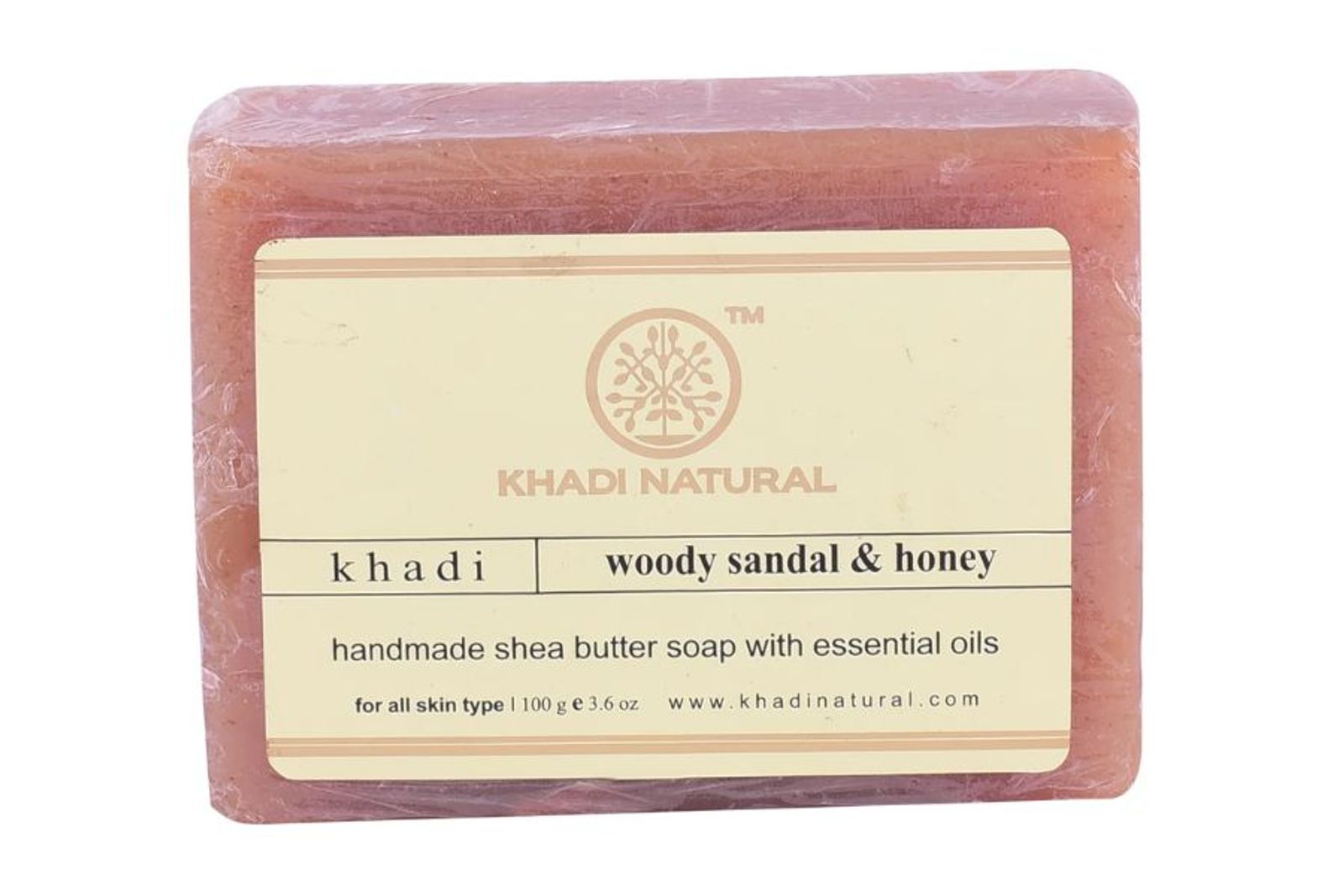 Khadi Natural Woody Sandal & Honey Soap