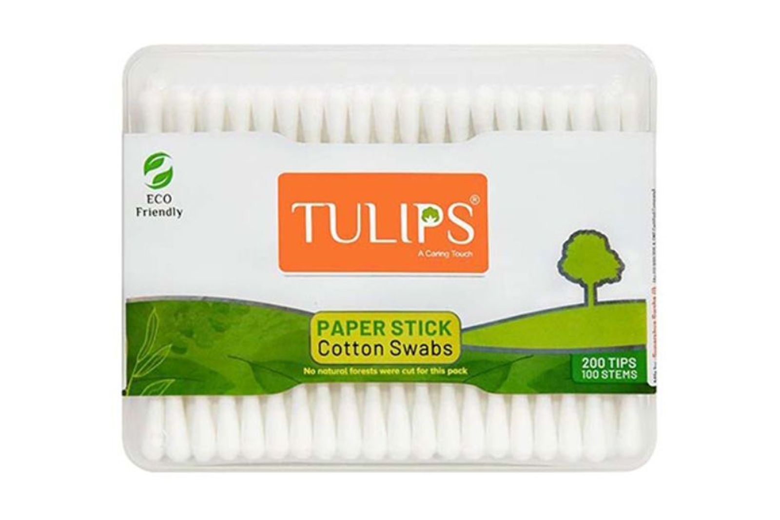 Tulips Paper Stick Cotton Buds - Flat Box 100's