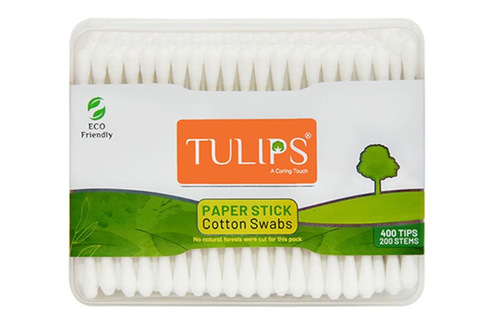 Tulips Paper Stick Cotton Buds - Flat Box 200's