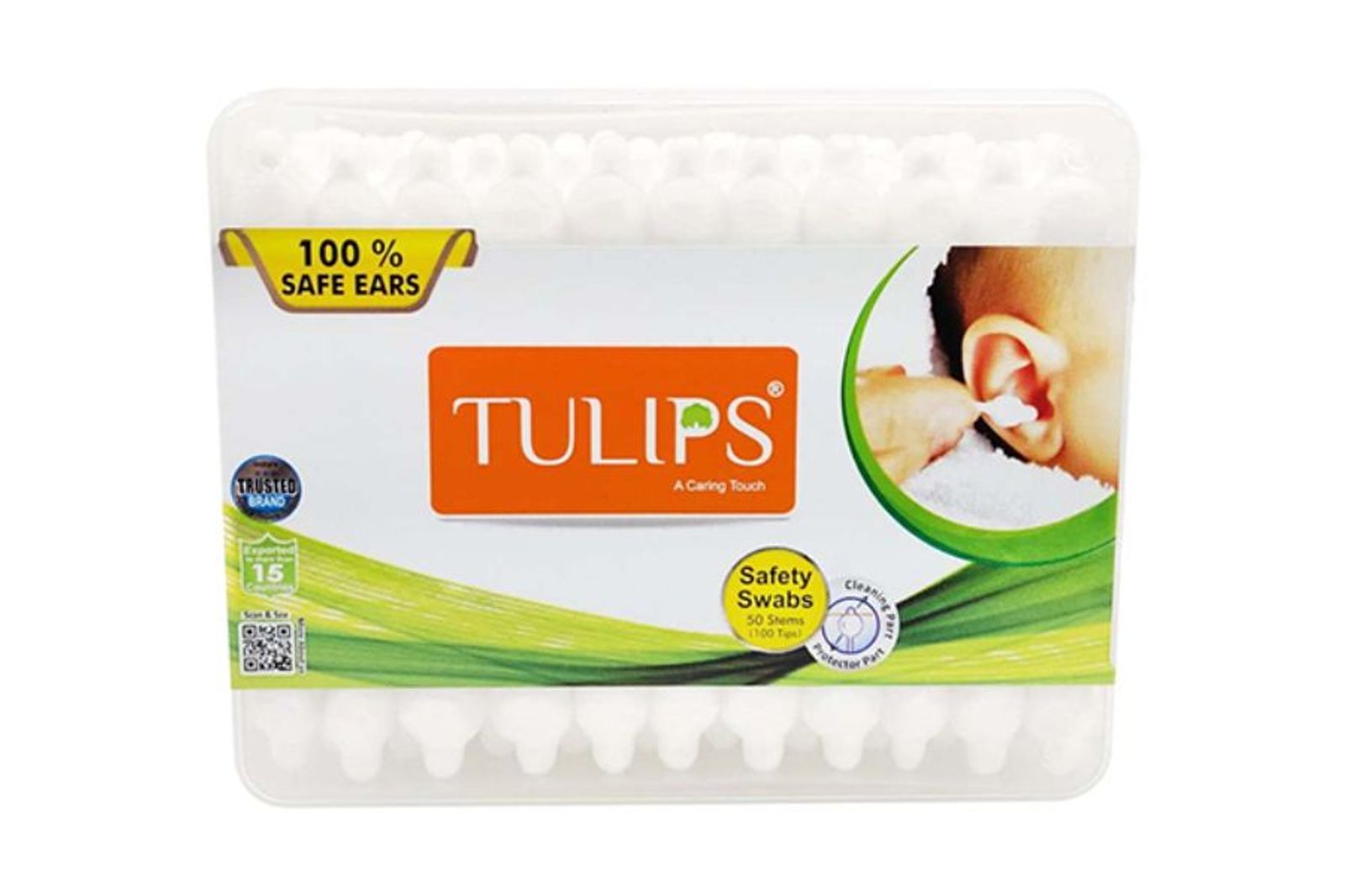 Tulips Safety Swabs 50s Rect Box- Paper Sticks