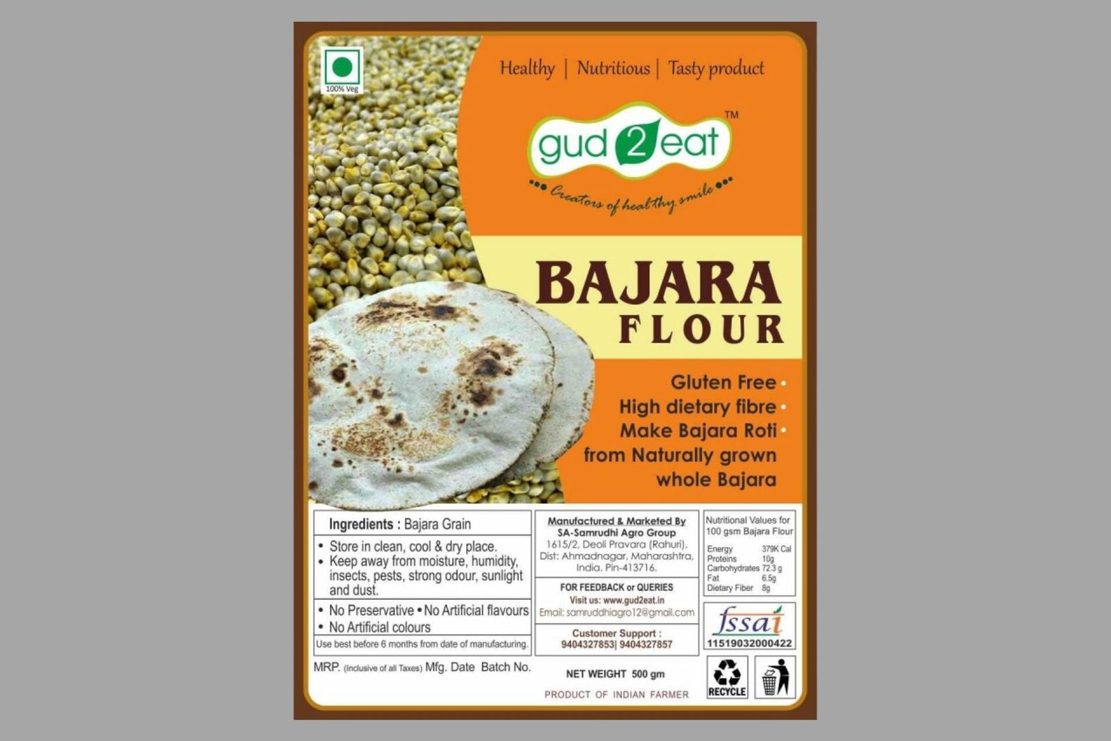 Bajara Flour (Gluten free)