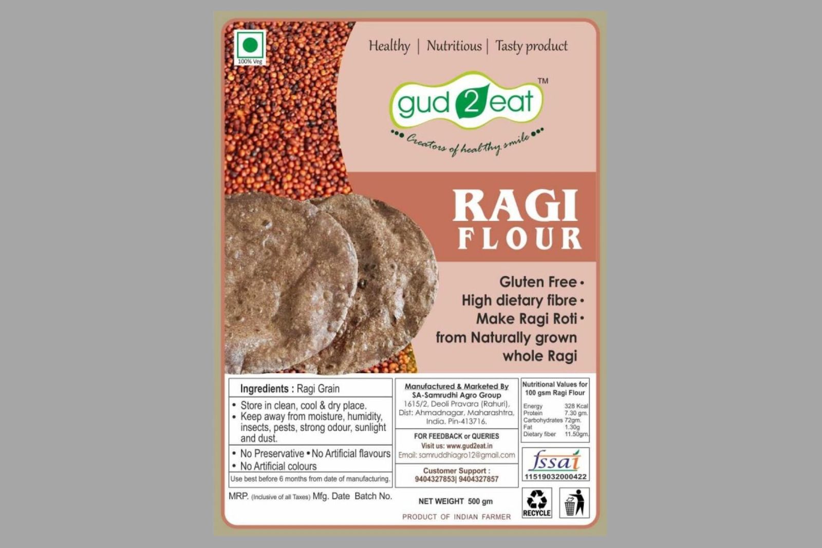 Ragi Flour (Gluten free)
