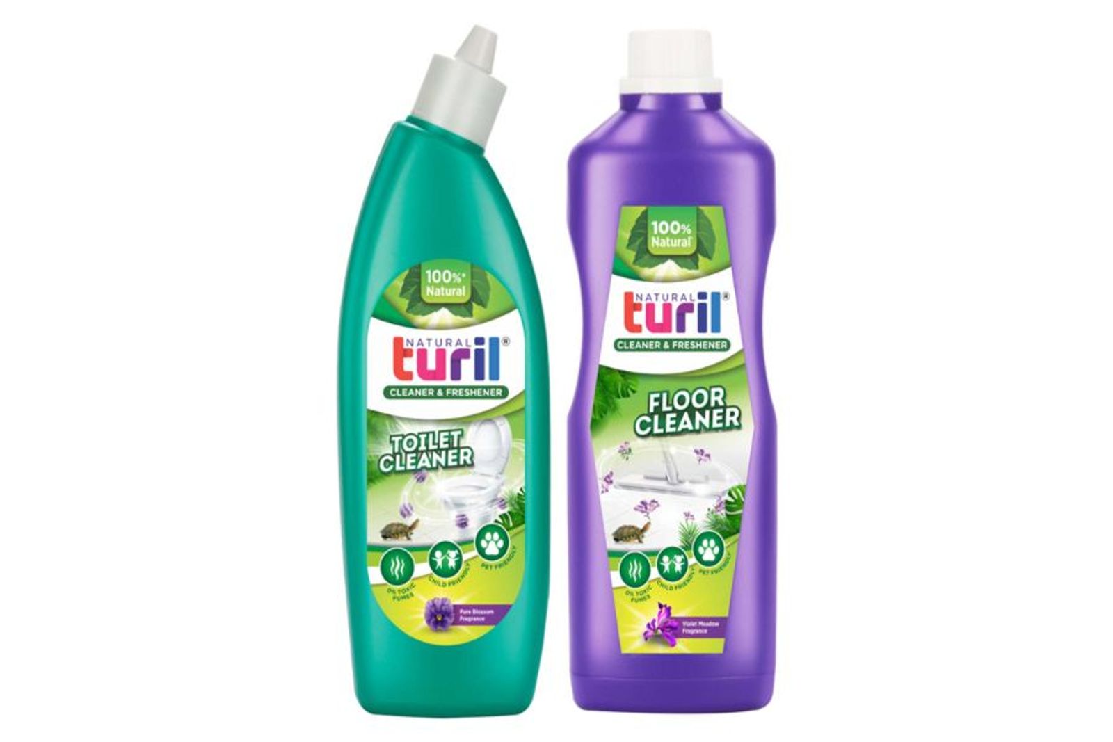 1 Litre Toilet Cleaner Pure Blossom + 1 Litre Floor Cleaner Violet Meadows