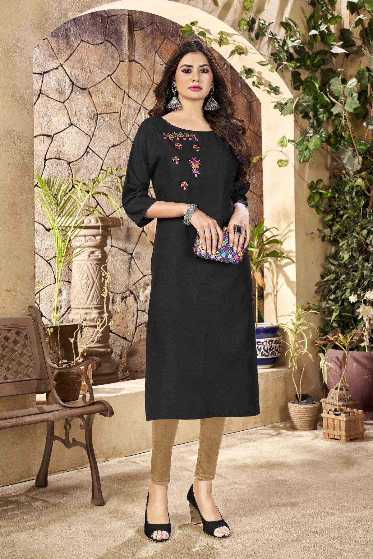 Black Kurtis - Buy Designer, Plain Black Kurti Online for Women