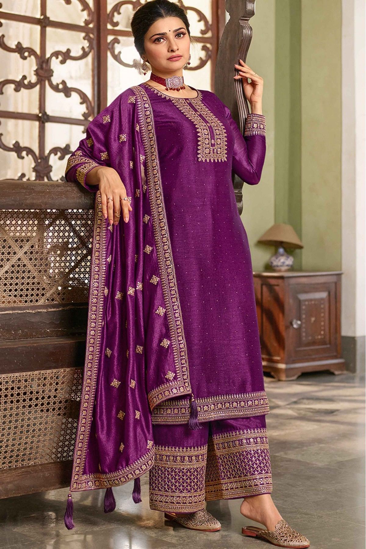 Readymade Designer Indian Suits with Palazzo Pants