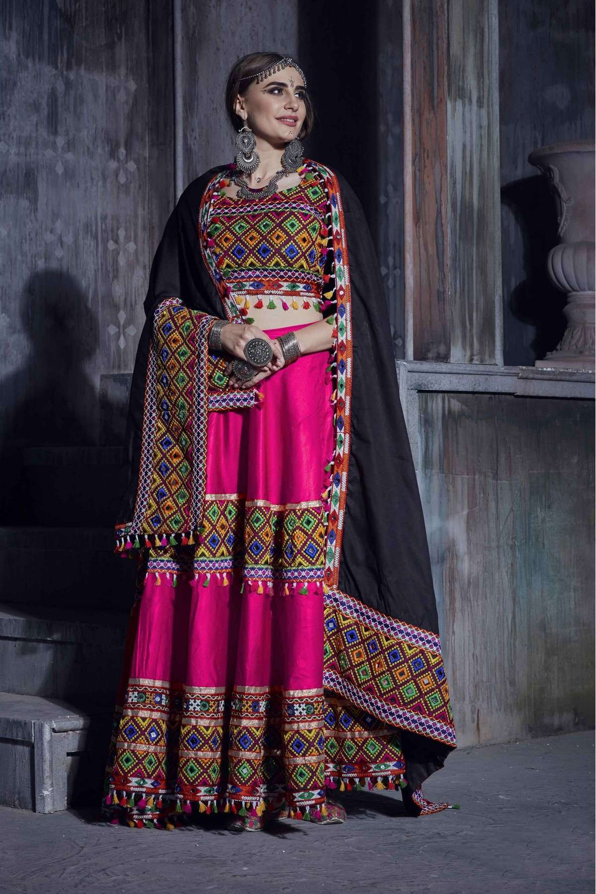 Art Silk Embroidery Lehenga Choli In Pink Colour - LD3880553