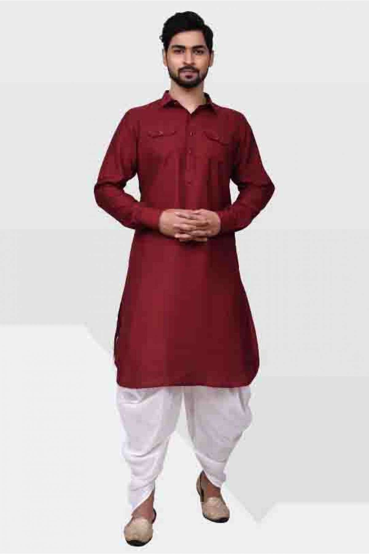 Shop Online White Color Pathani Suits : 189269 - Mens