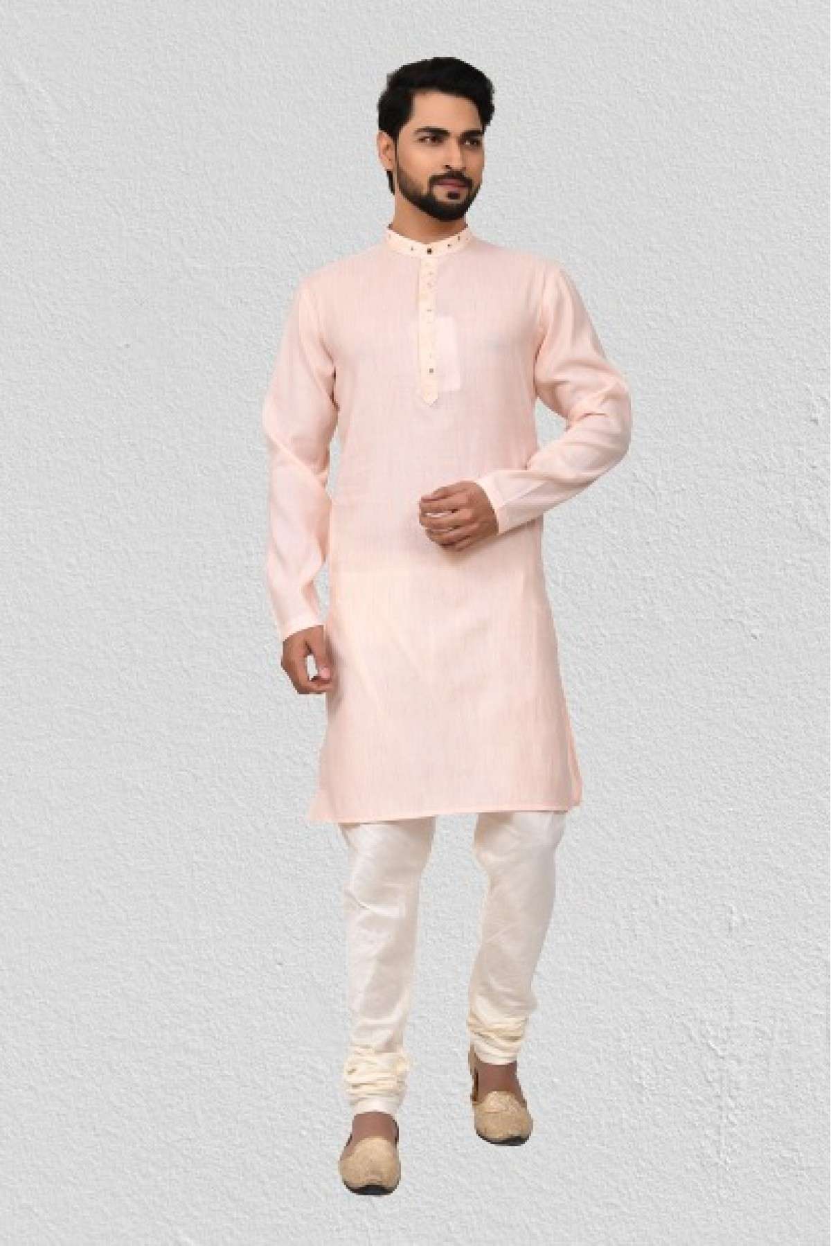 Cotton Silk Kurta Pajama In Pink Colour - KP5750186