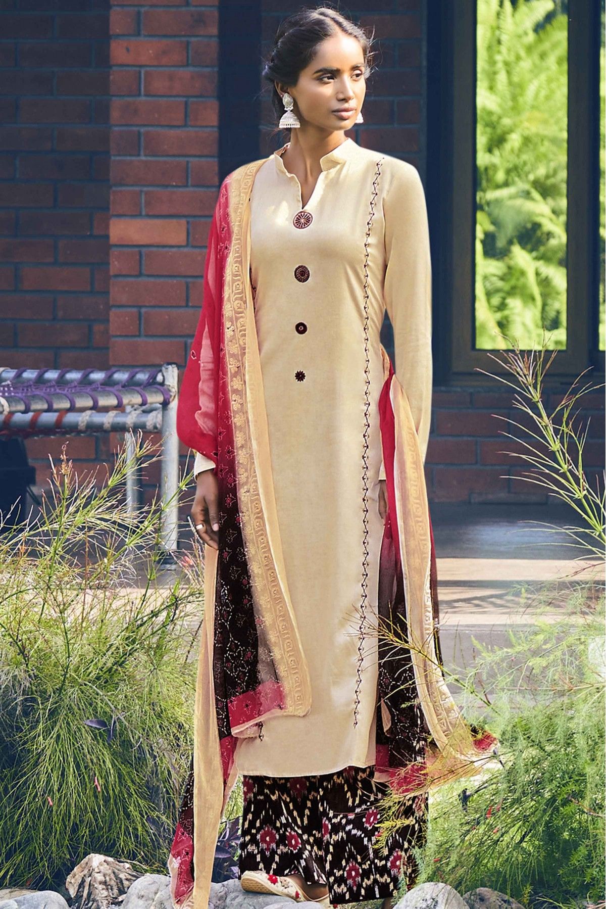 Buy Georgette Palazzo Pant Suit in Light Pistachio Green Online - LSTV04585  | Andaaz Fashion