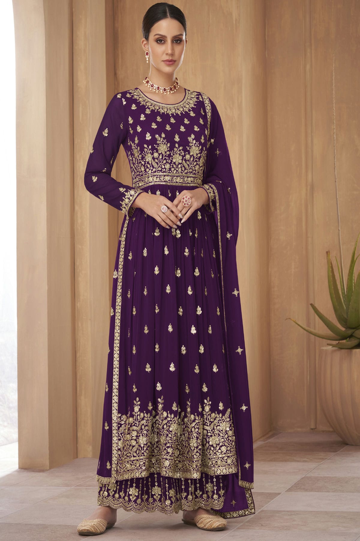 Lavender Designer Trending Sequence Embroidery Work Suit Pent and Dupatta  in USA, UK, Malaysia, South Africa, Dubai, Singapore