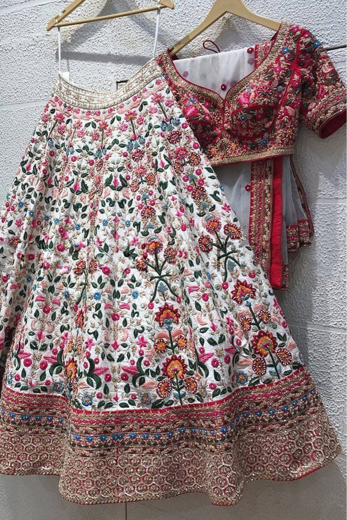 Satin Embroidery Lehenga Choli In White Colour - LD4870226