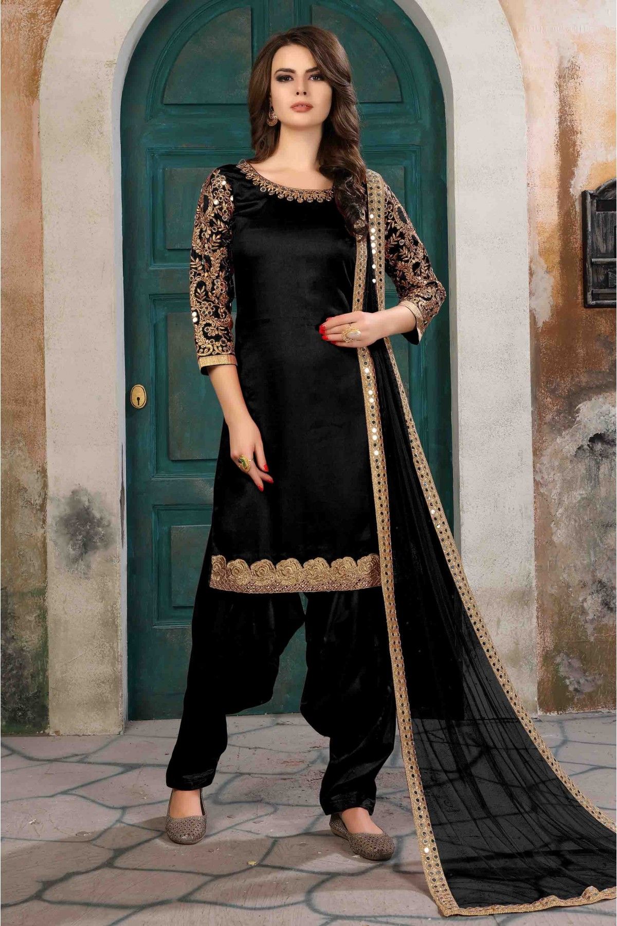 Buy Women Black Patiala Pants online | Looksgud.in