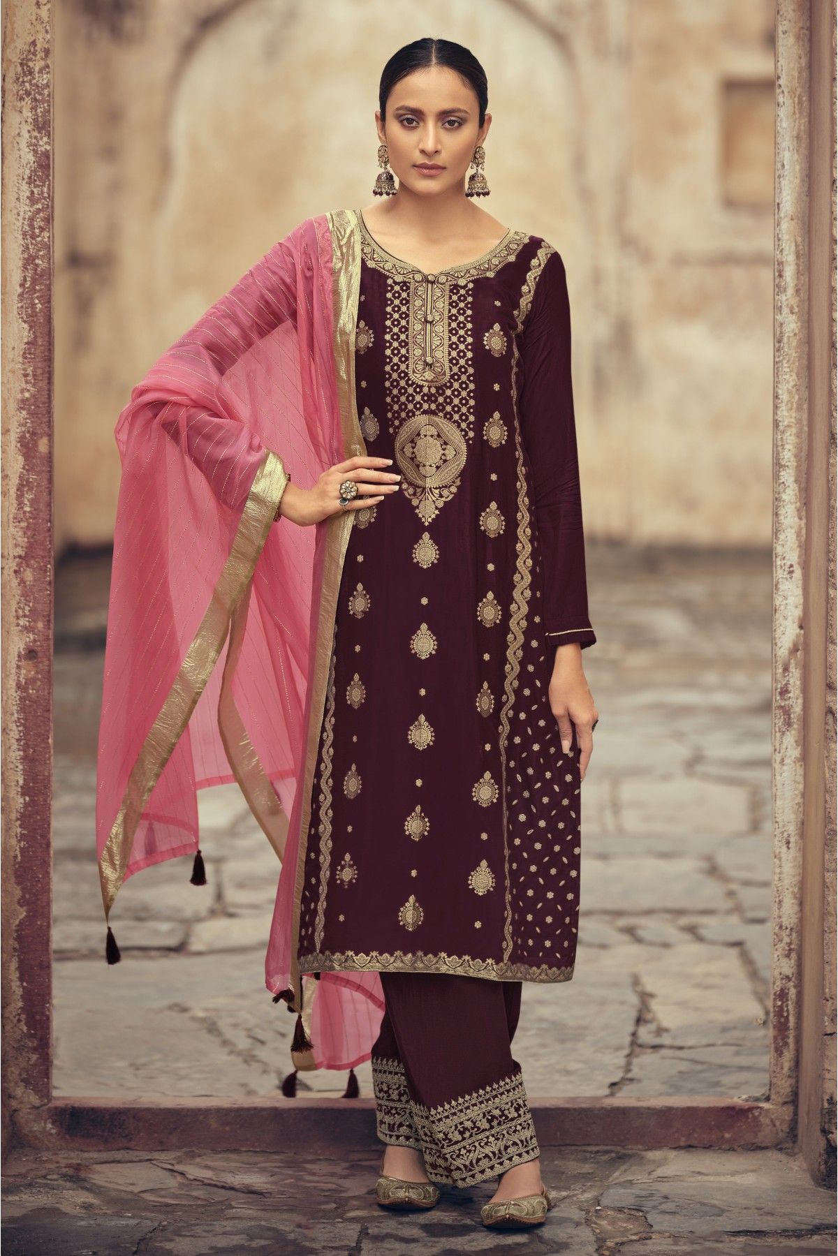 Palazzo Salwar Kameez | Buy Designer Palazzo Pant Suits - Vastrey