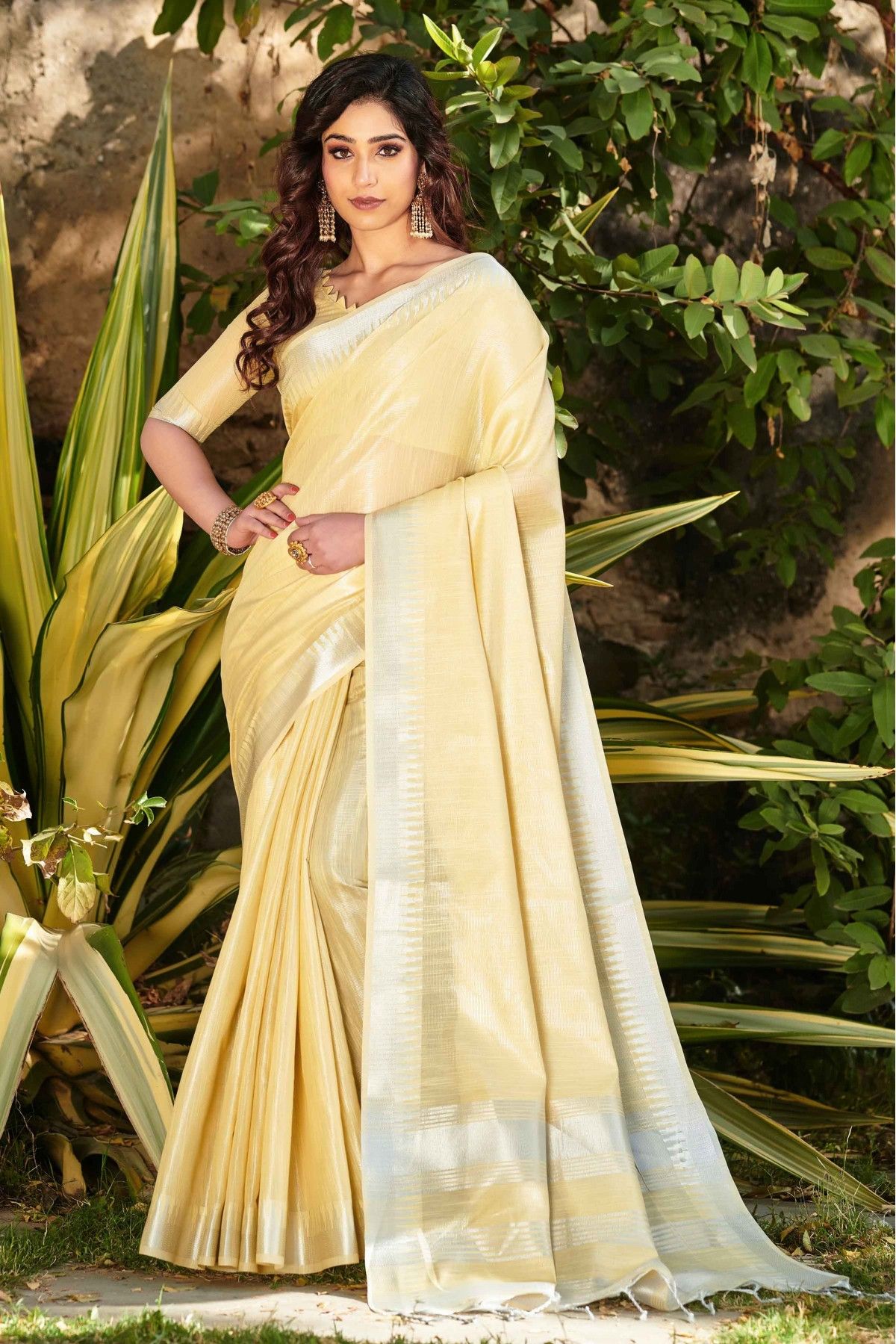 Discover a selection of fancy Banarasi sarees at upto 15% off | Mryga