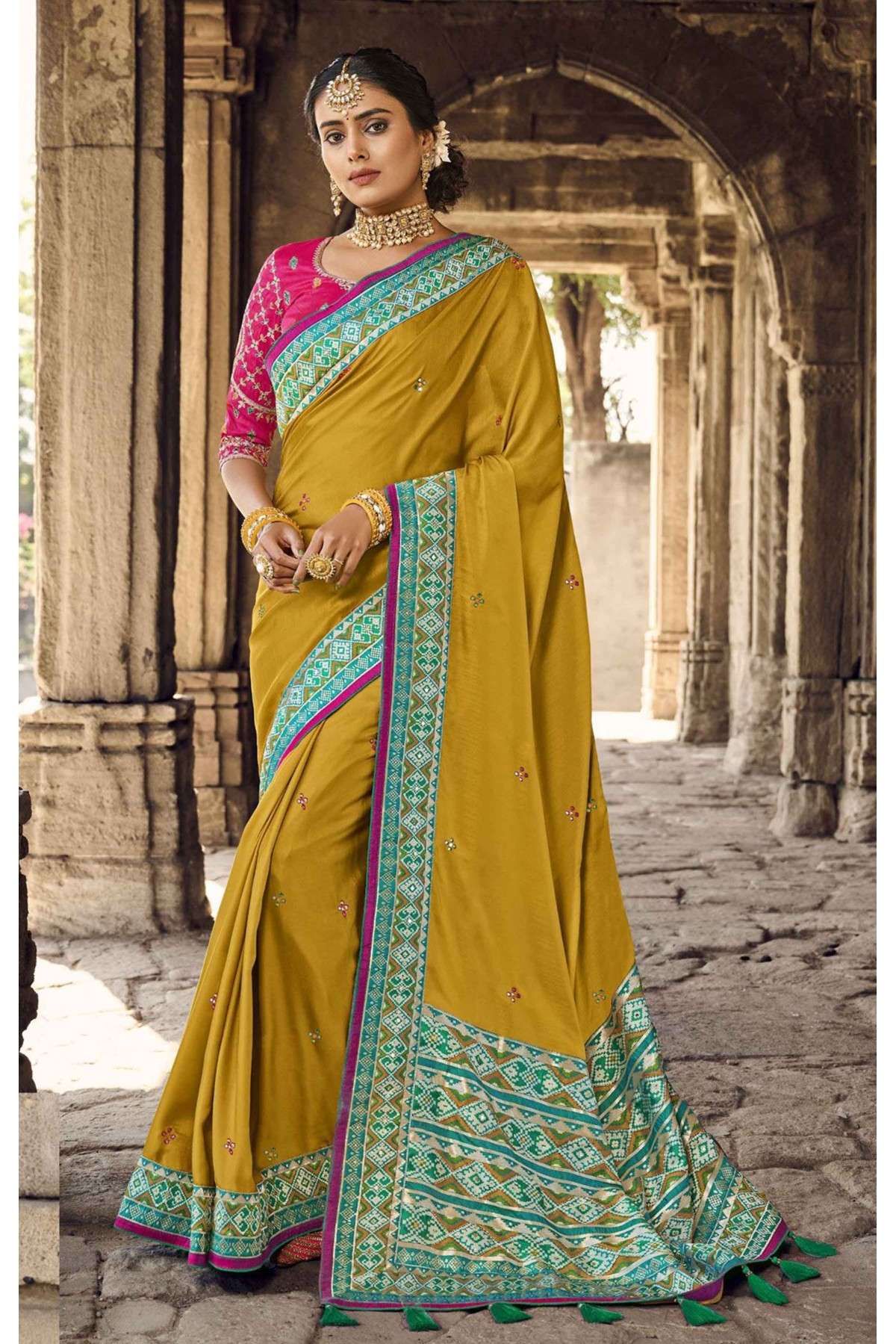 Mehndi Green Banarasi Soft Silk Saree With Brocade Blouse – Zari Banaras