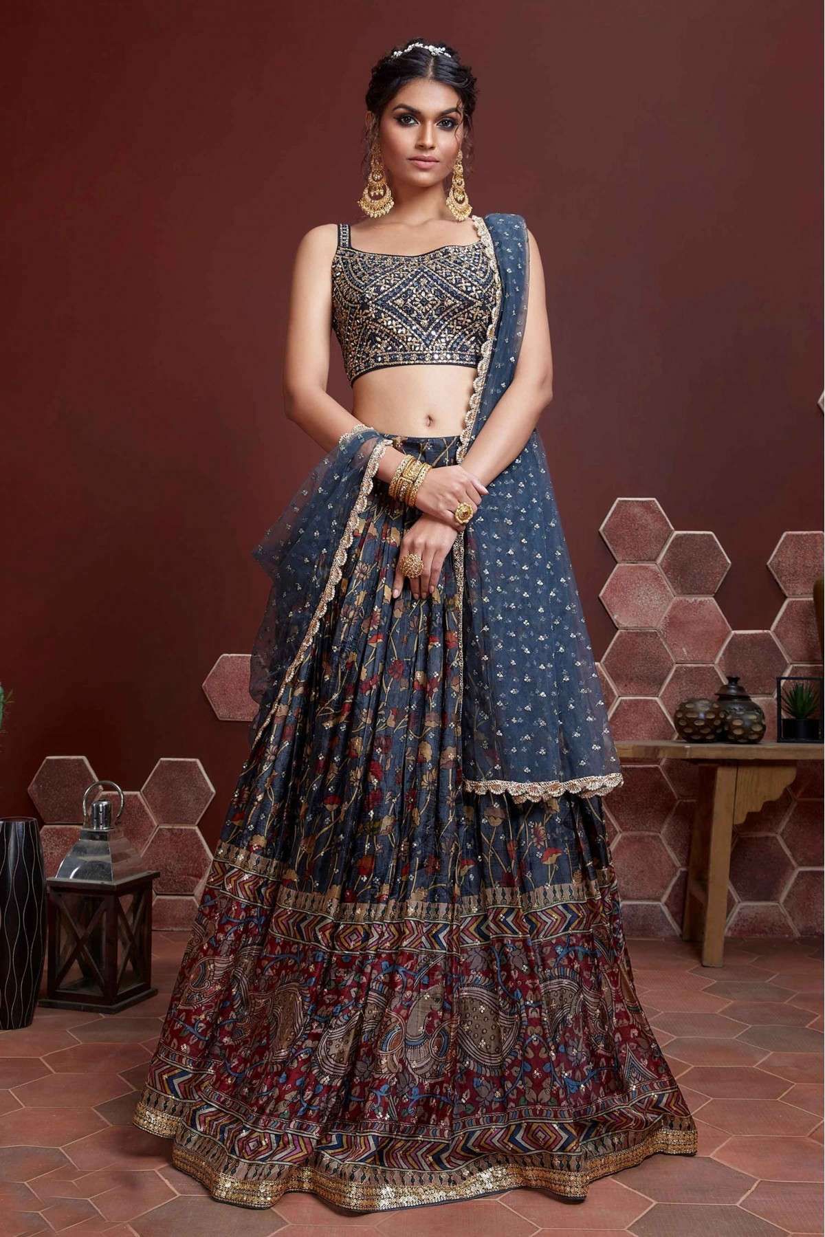 MS-82 BLUE Lehenga