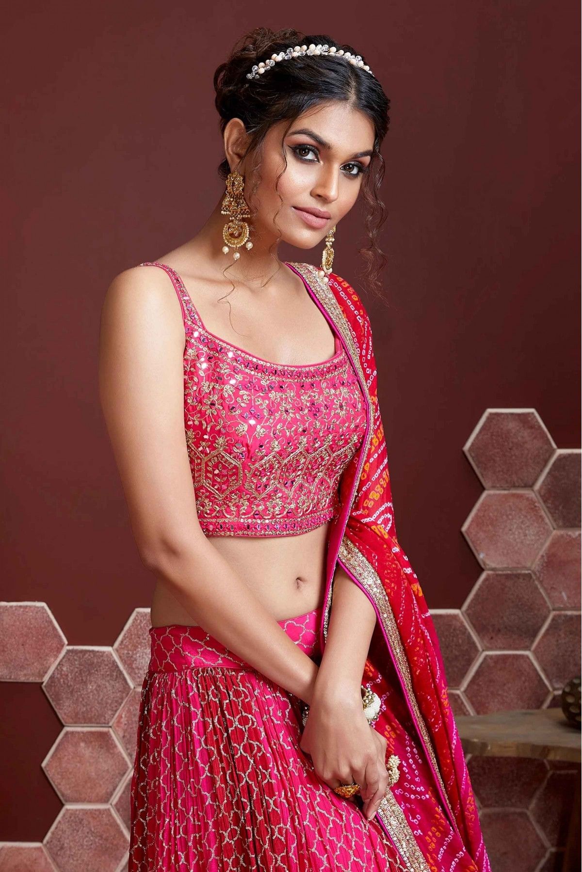 Shop Cotton Fabric Based Lehenga Choli Online At Kreeva