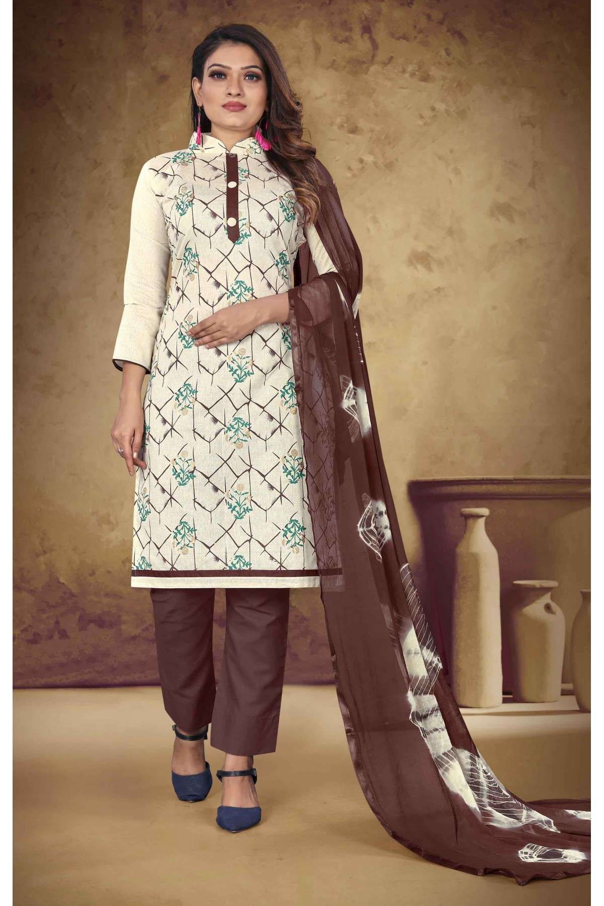 Pure Cotton Khadi Block Print Grey Straight Cut Salwar Suit – Jay Vijay  Prints Pvt. Ltd.