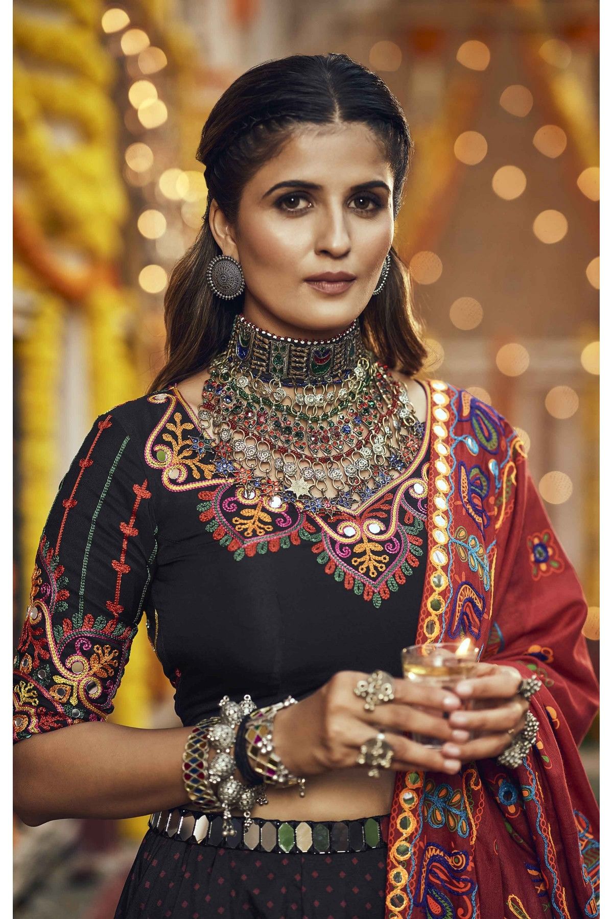 Black Multi-Coloured Lehenga Set – Seema Gujral