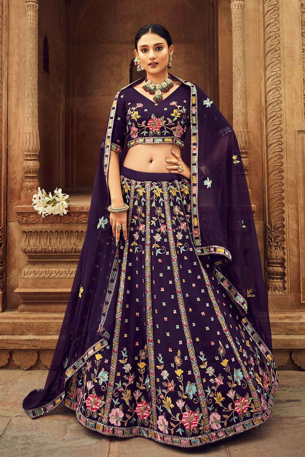 Net embroidery lehengas [Video]