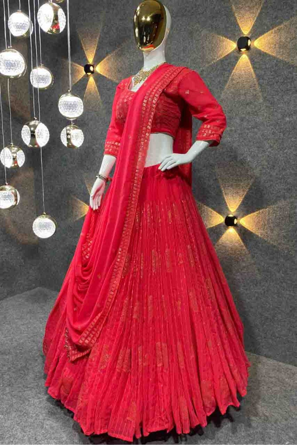 Trending Lehenga Designs in Red Colour Lehenga