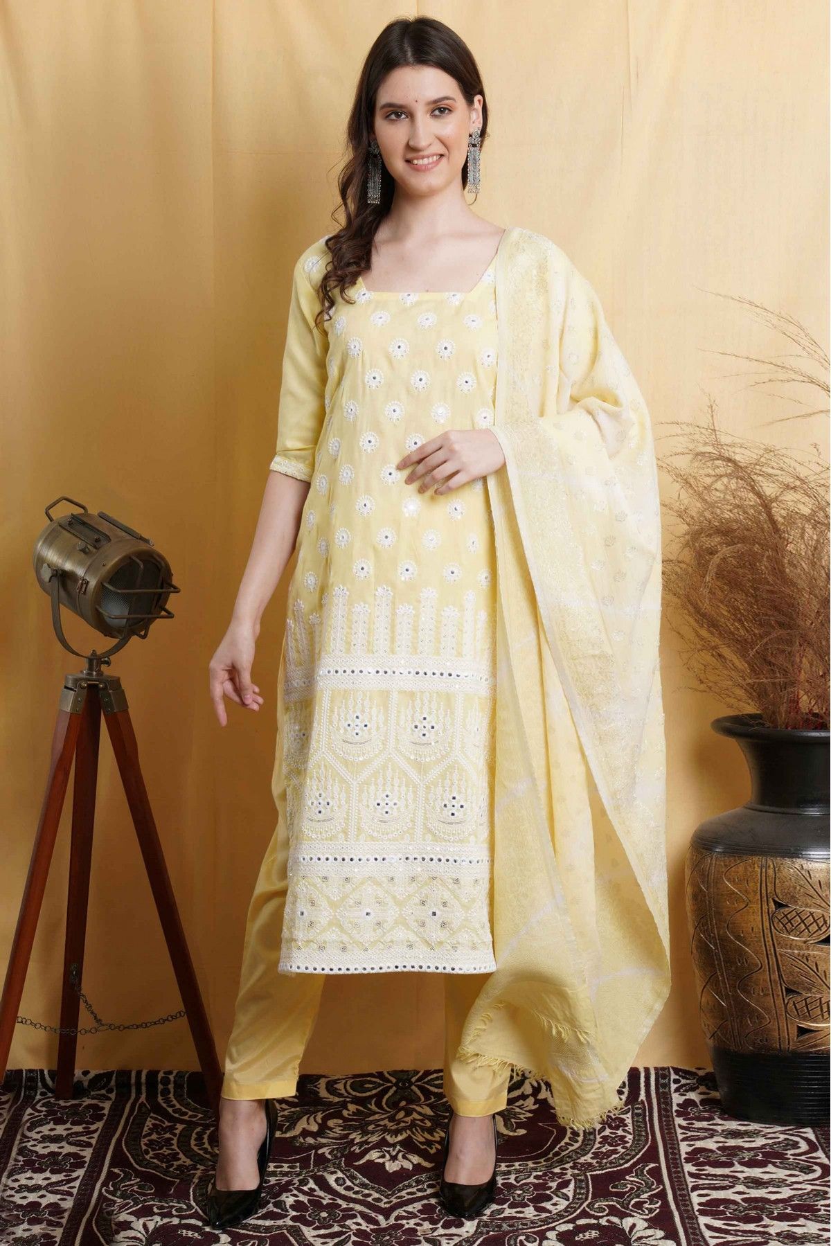 Buy Cotton Pant Style Suit Online : Italy - Salwar