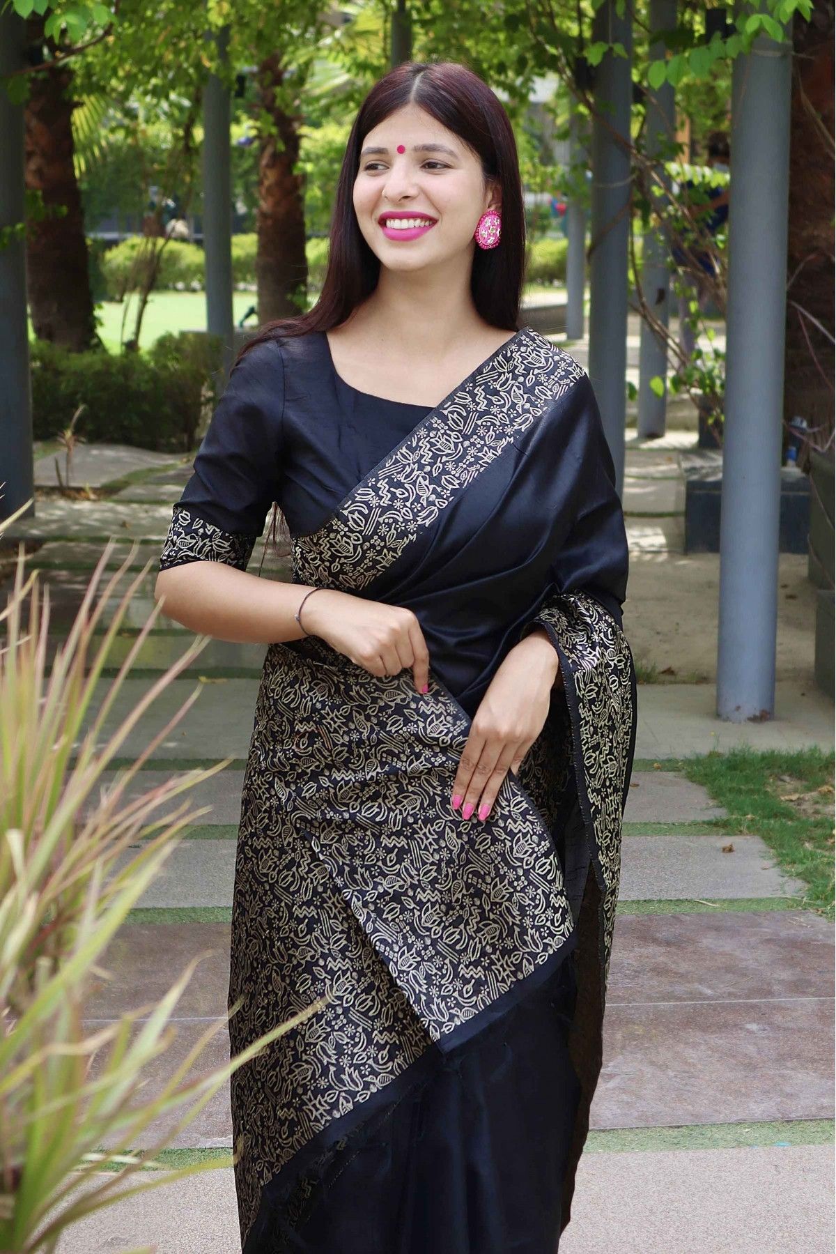 Handloom Cotton Black Tunic Shirt