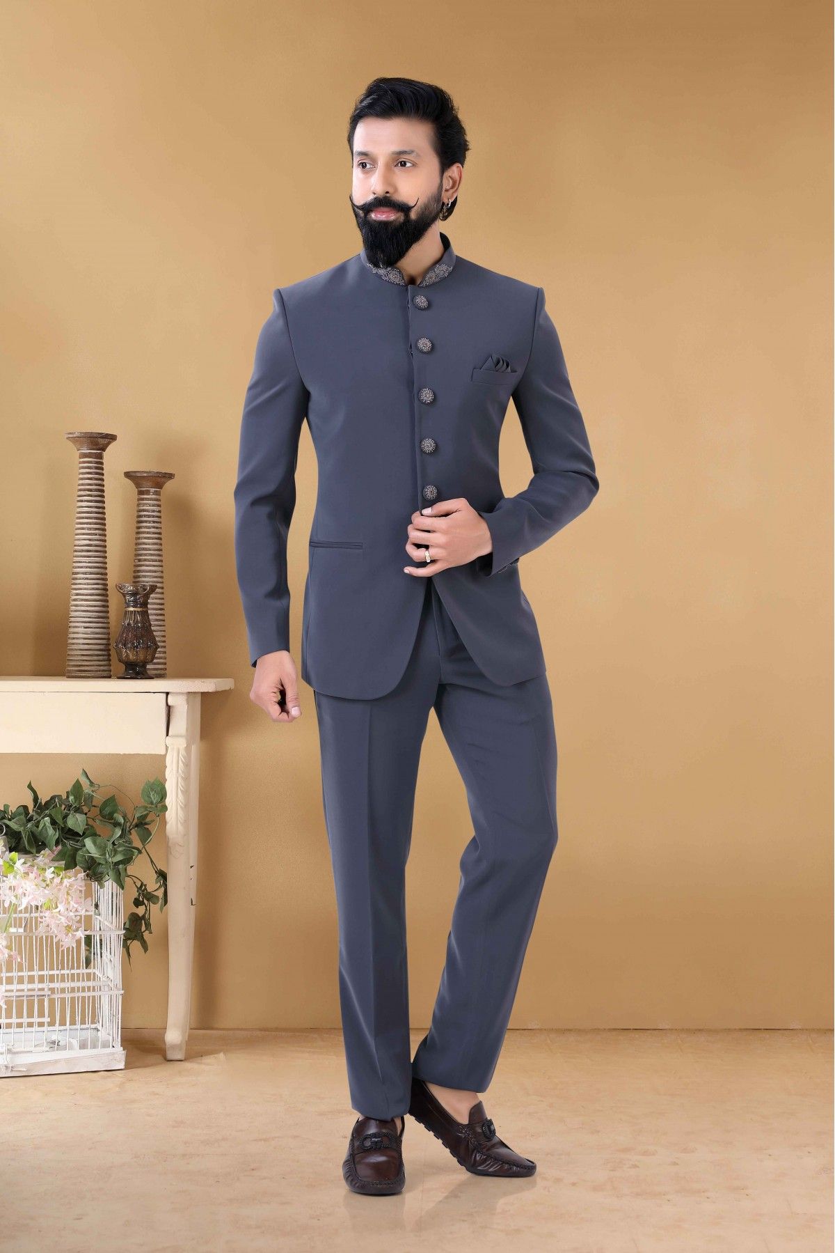 2-Piece Suit Party Grey Formal Coat Pant Set at Rs 3400 in Sikar | ID:  22510657273
