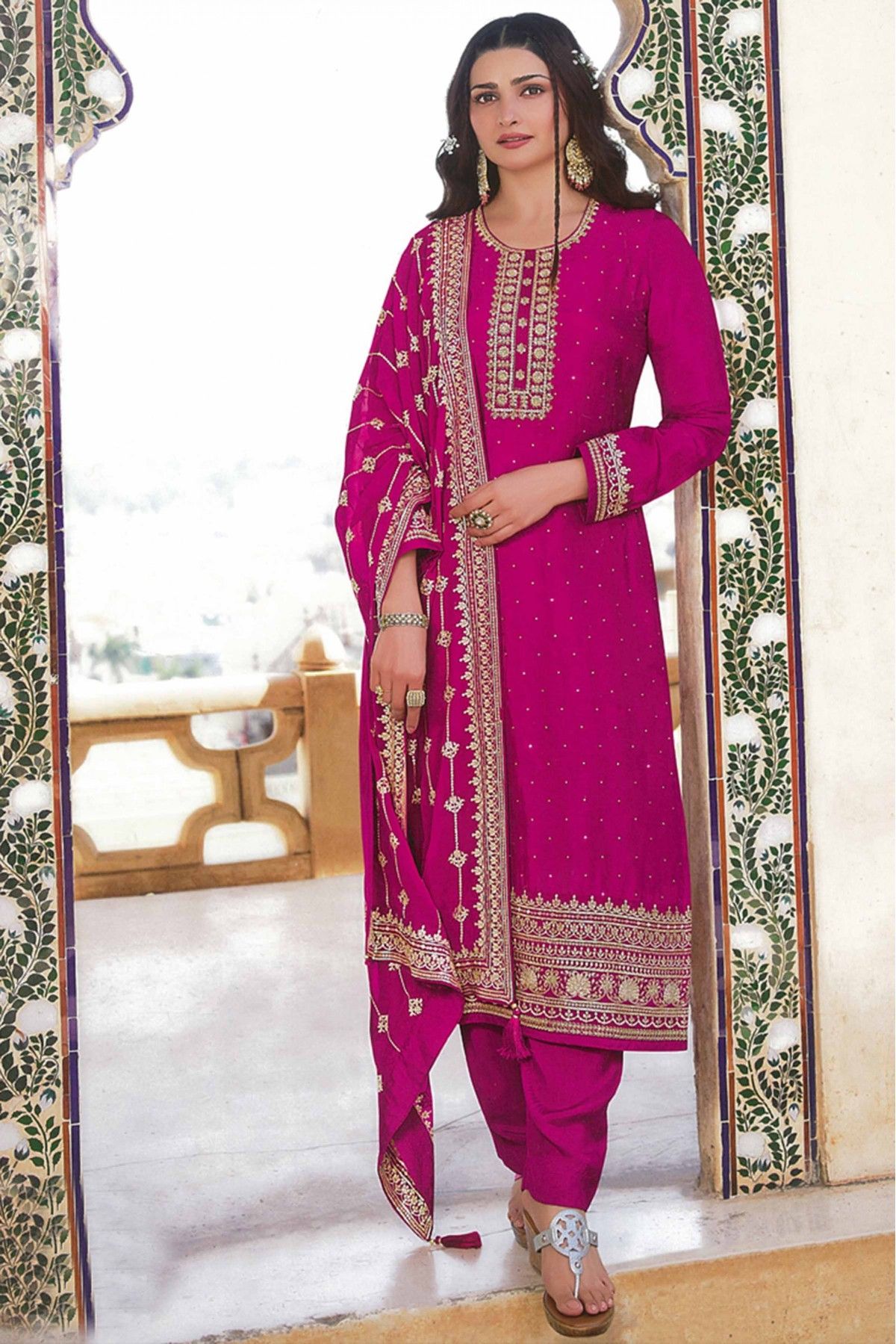 Pr Fashion Launched Orgenza Beautiful Designer Palazzo Suit at Rs  2045/piece in Surat