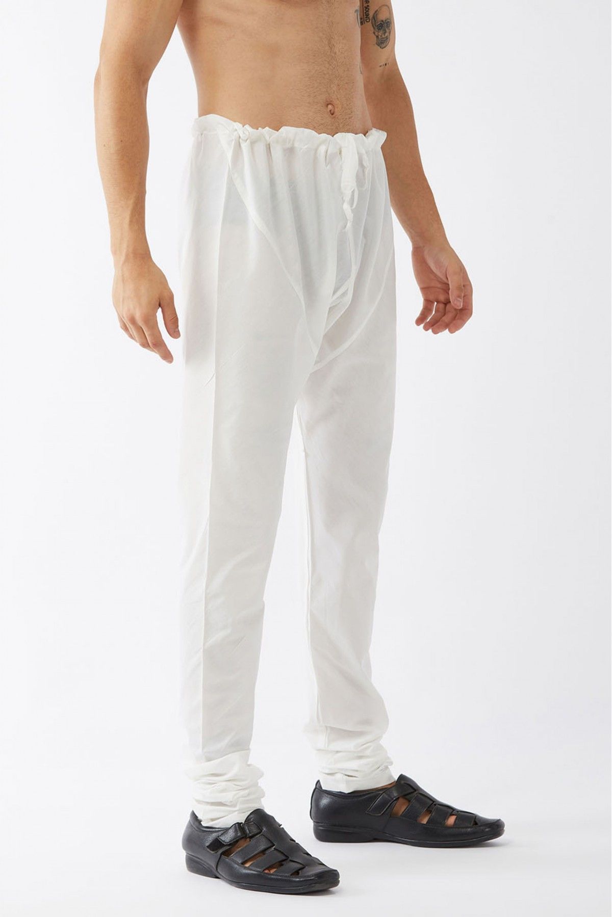 Cotton Blend Festival Wear Pajama In White Colour - BM4351947