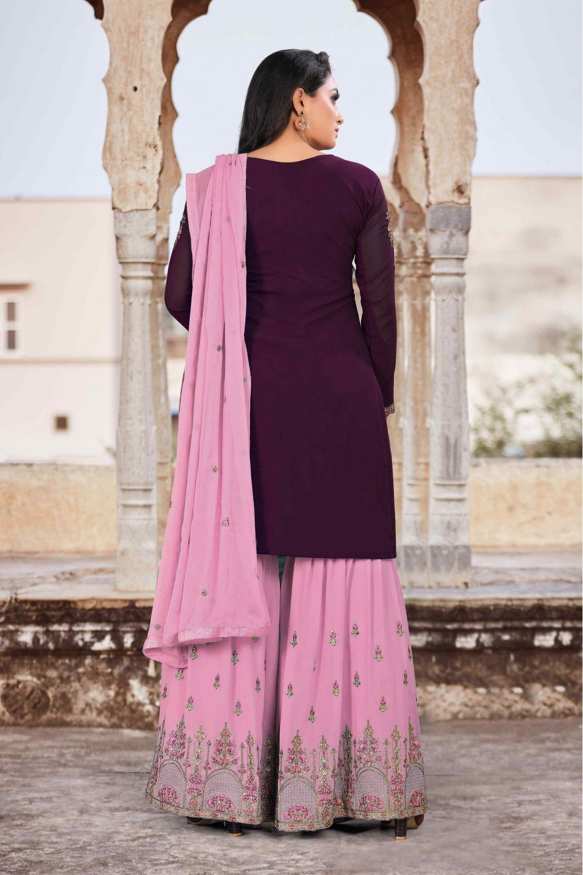 Violet Purple Colour Combination Dress - Temu