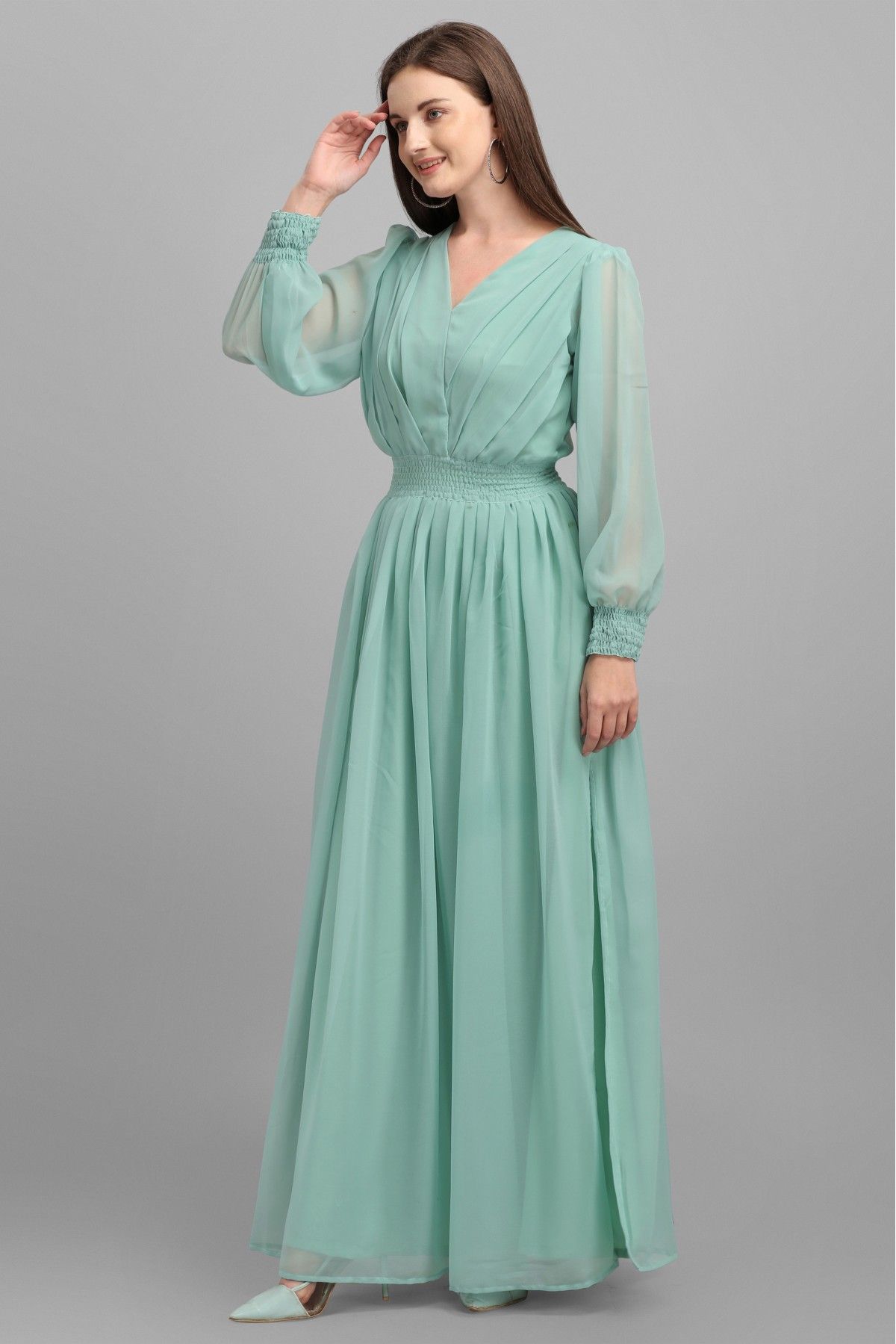 Pista Green Colour Combination Dresses || pista colour contrast dresses | pista  colour dress designs - YouTube