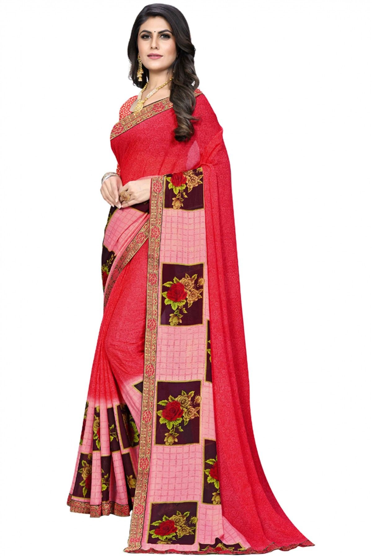 Buy Peach Sarees Online At Best Prices – Koskii