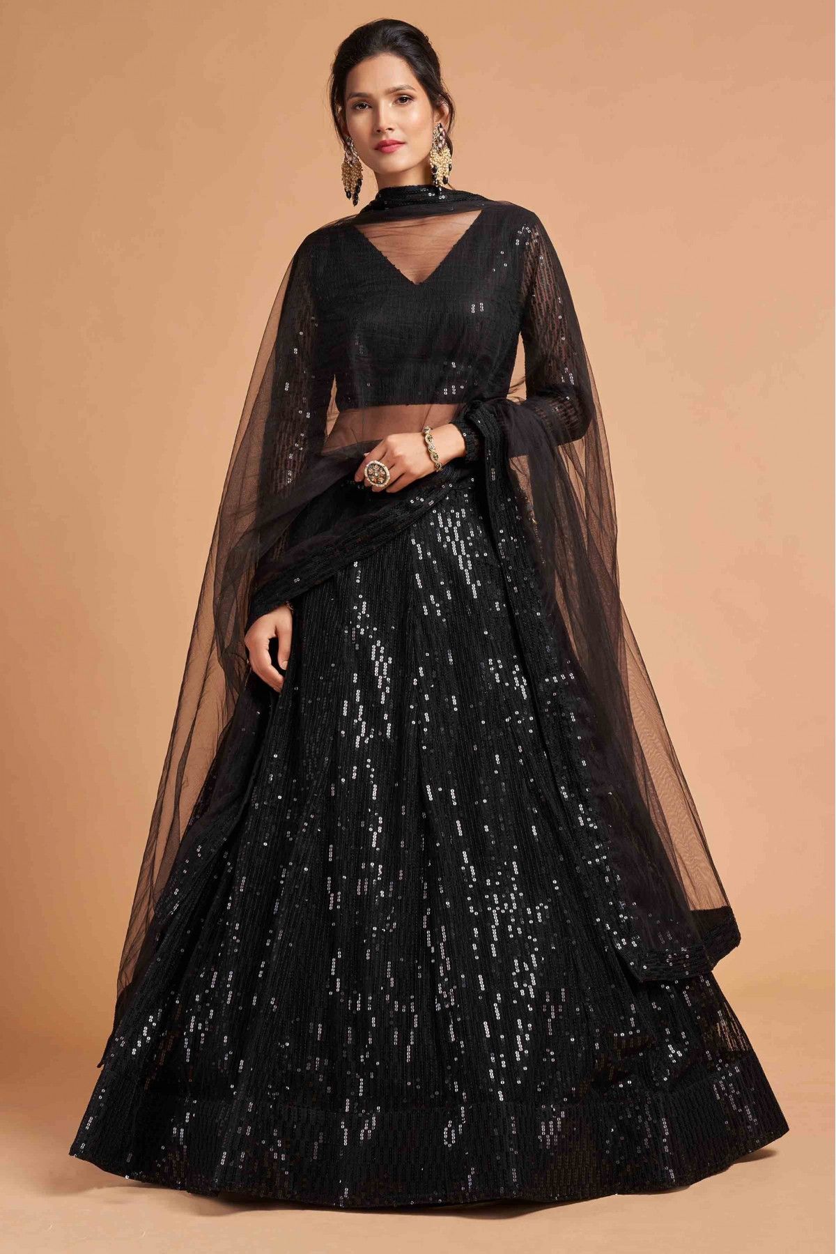 Buy Black Lehenga Sets for Women Online in India - Indya