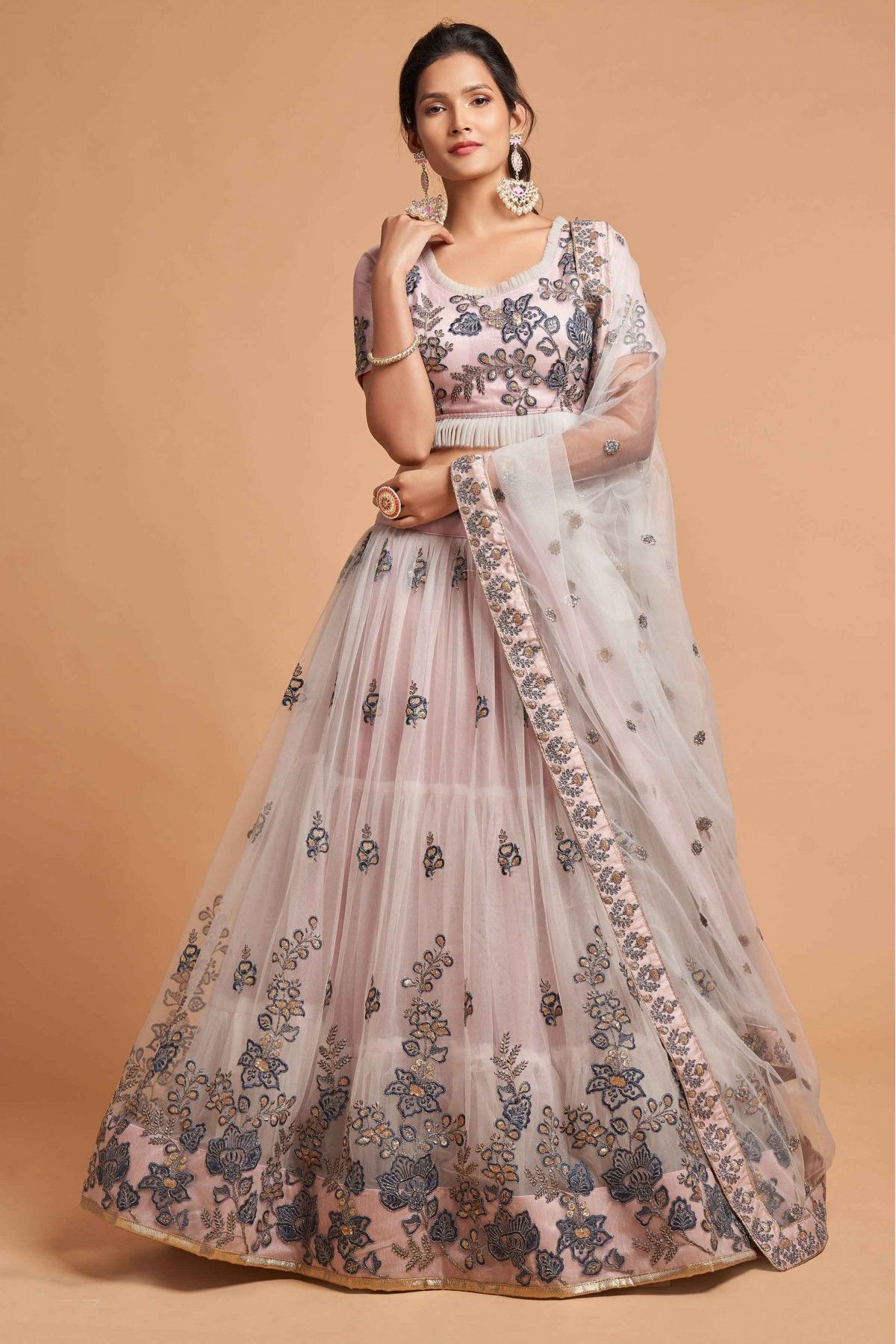 Shimmer Grey Lehenga Set | WaliaJones